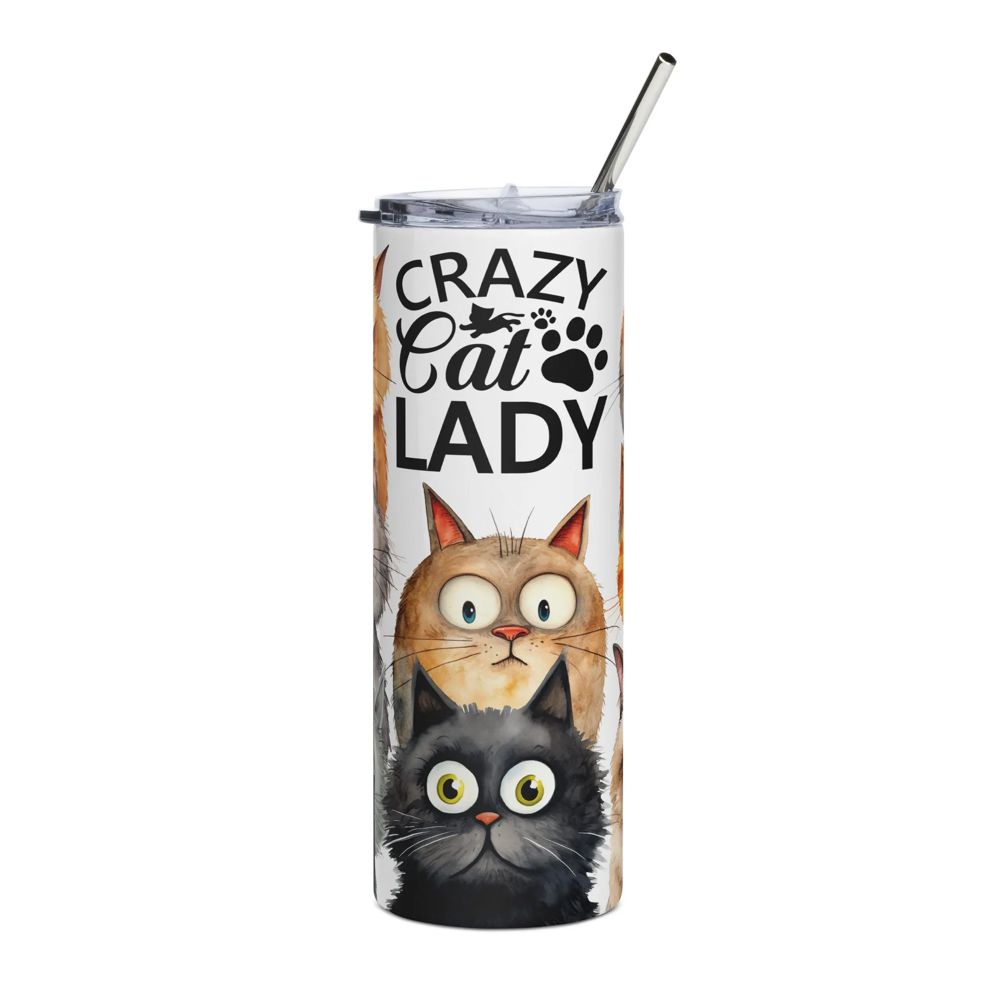 20oz "Crazy Cat Lady" Stainless steel tumbler