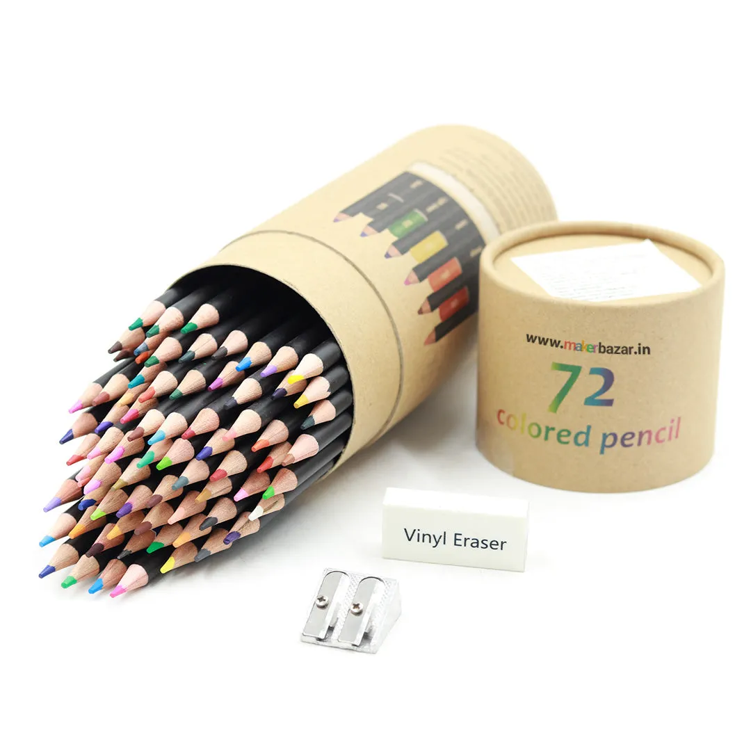 72 Pcs Oil Based Color Pencils Set with Sharpener Eraser Colored Pencils