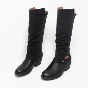 93655-00 Womens Knee High Boots Black