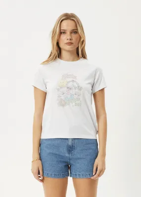 AFENDS Womens Greetings - Regular Tee - White