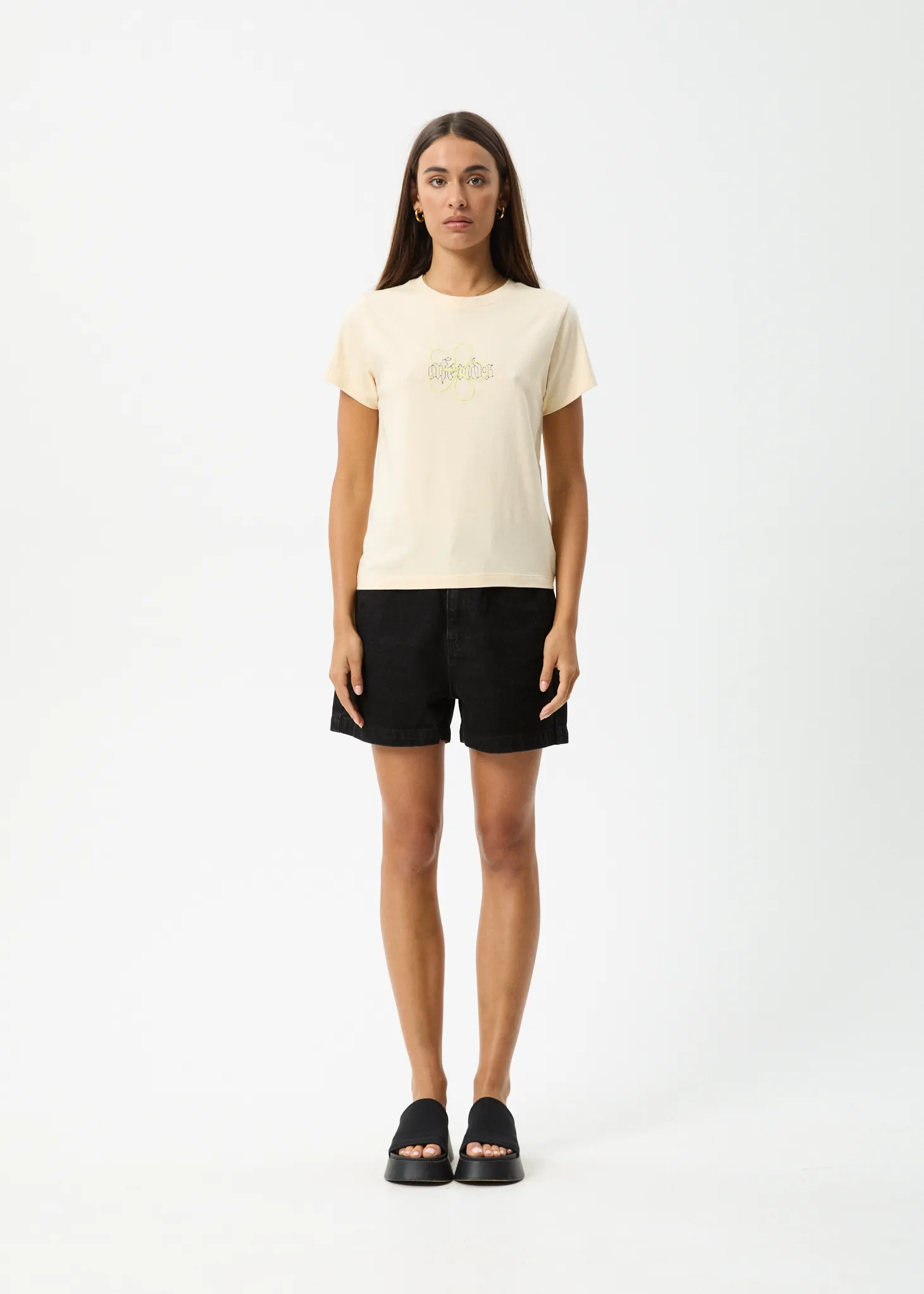 AFENDS Womens Heidi - Regular Tee - Sand