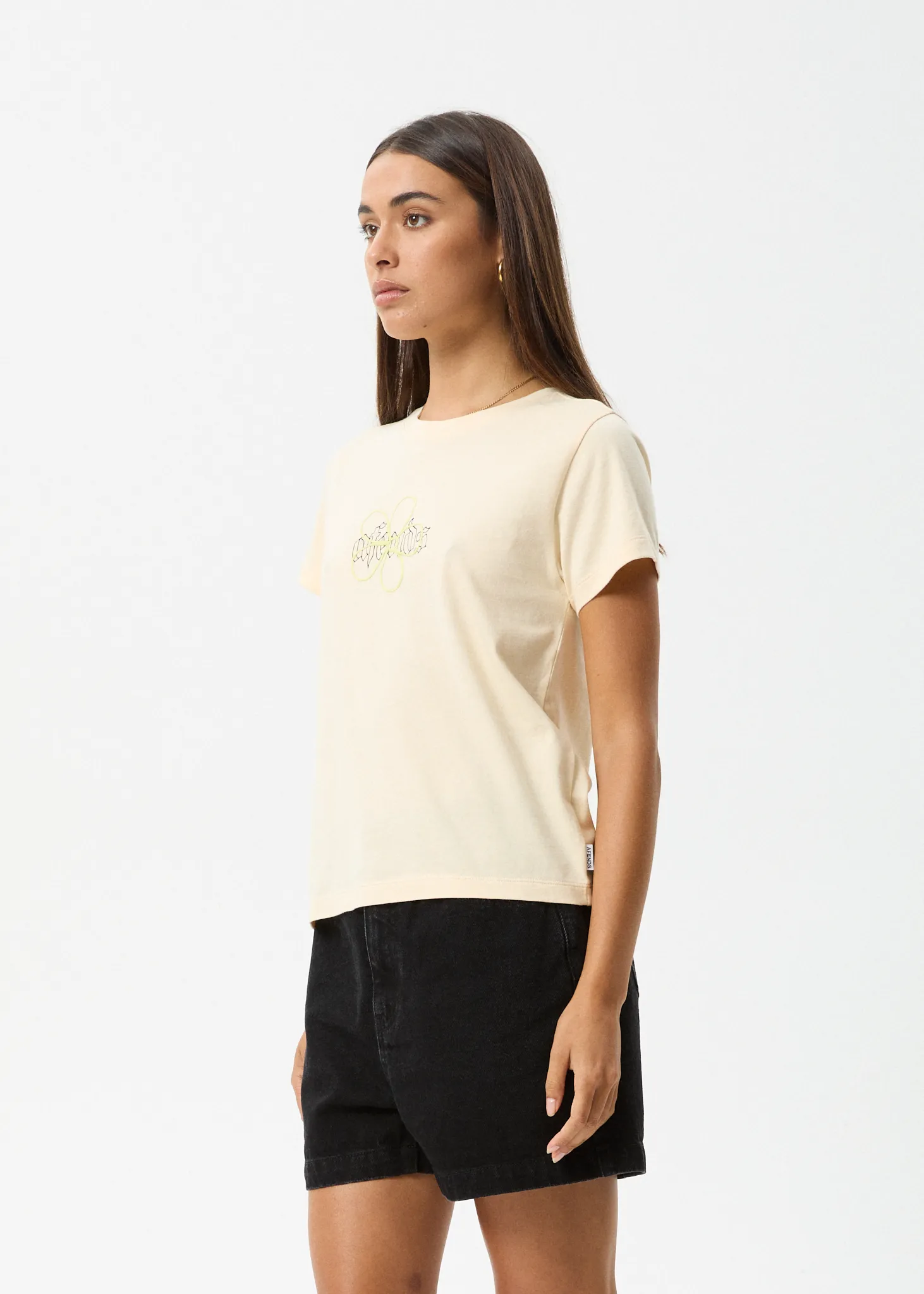 AFENDS Womens Heidi - Regular Tee - Sand