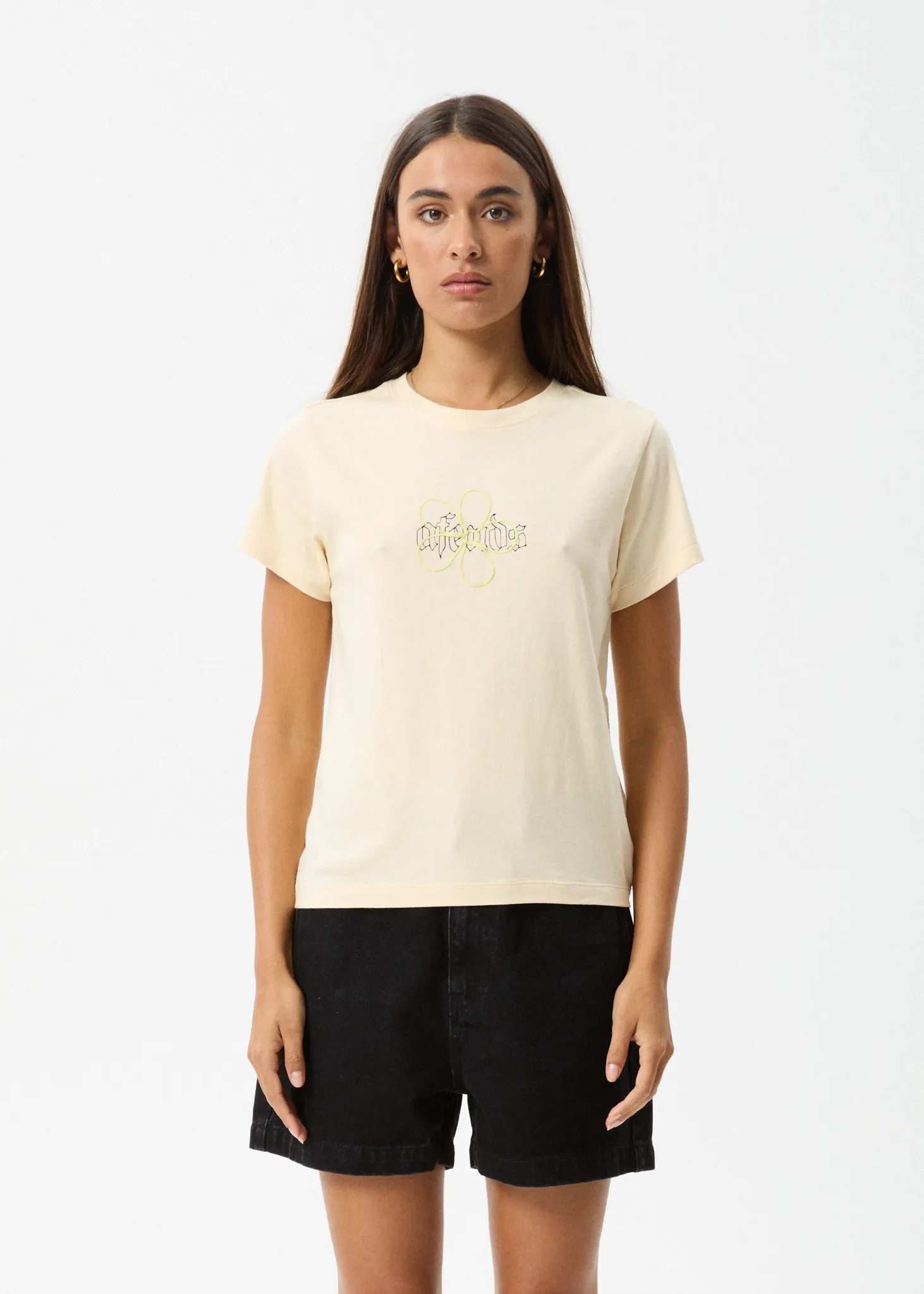 AFENDS Womens Heidi - Regular Tee - Sand