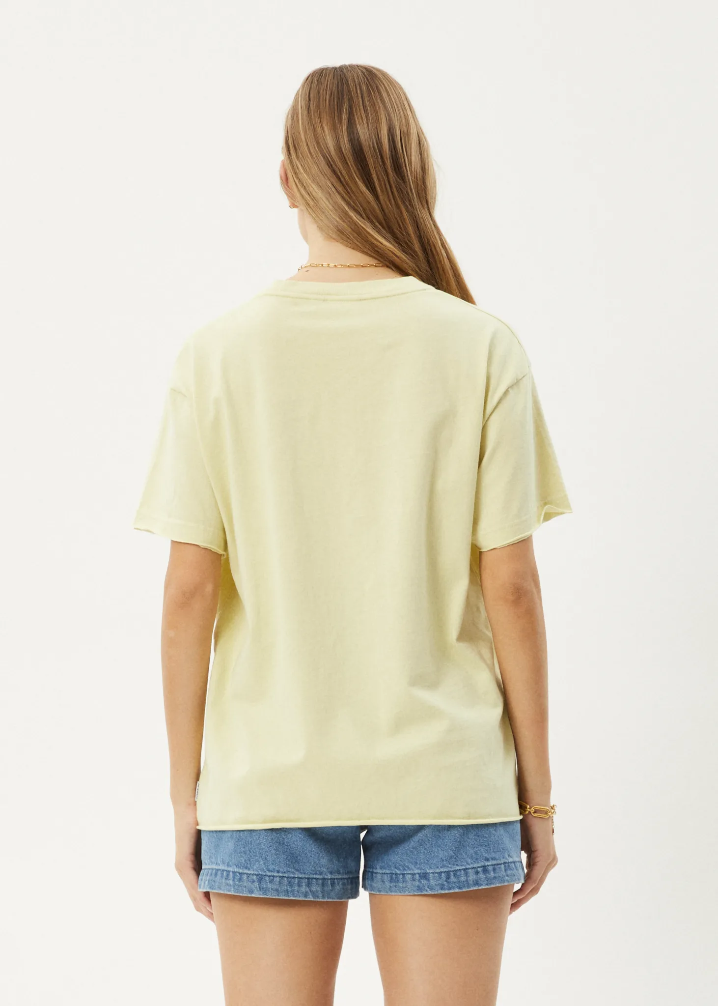 AFENDS Womens No Fury - Oversized Tee - Lemongrass