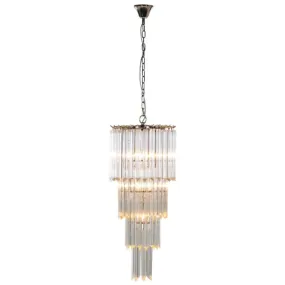 Alicia 8Lt Tiered Crystal Chandelier