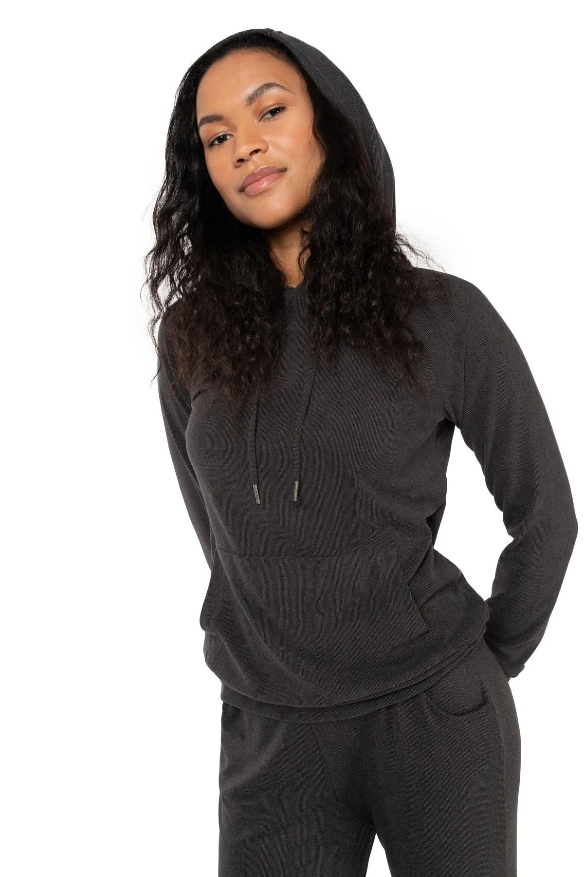 Apres Ski Ribbed Fleece Hoodie