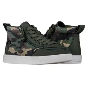 BILLY Classic D|R High Top Olive Camo Kids High Top Adaptive Sneaker (Easy On)