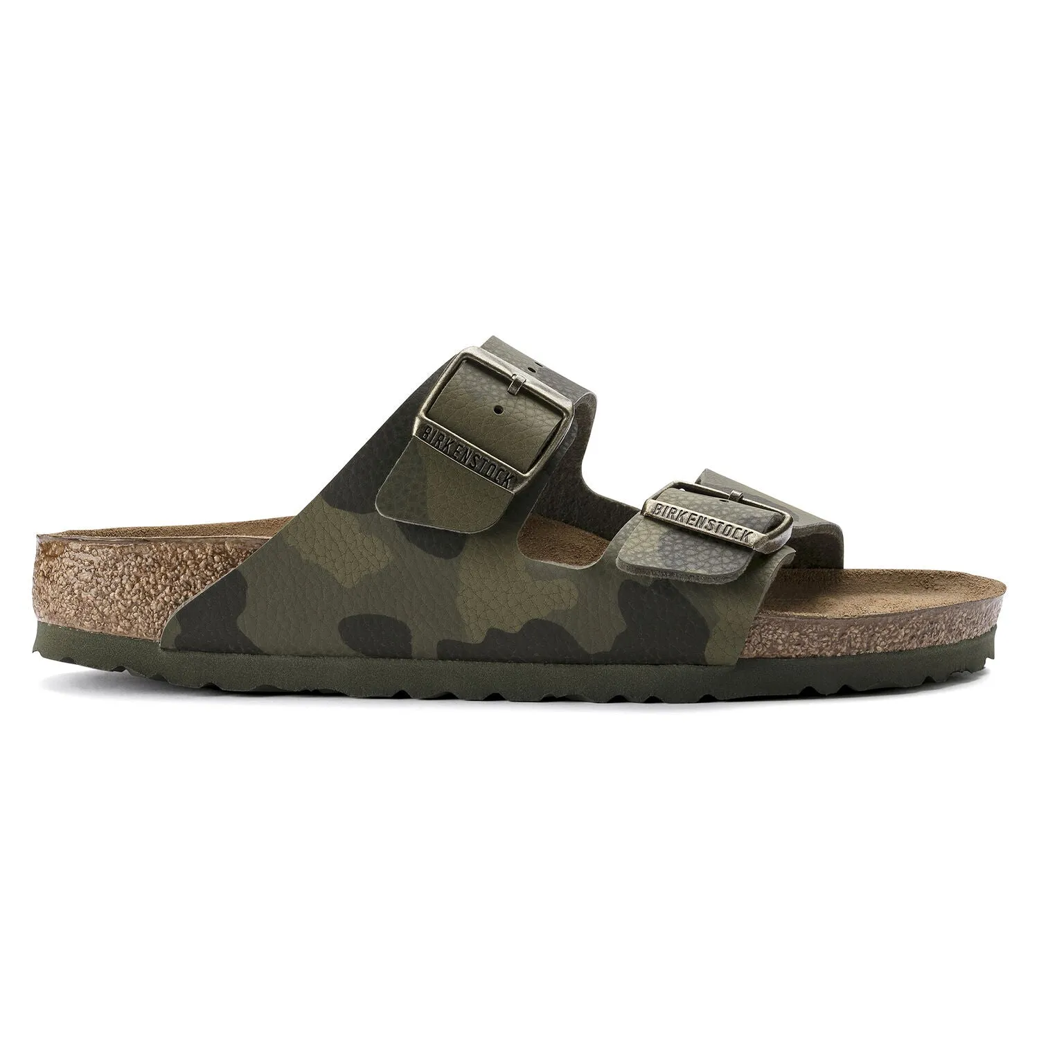 Birkenstock Arizona Birko Flor Desert Soil Camouflage Green Narrow Women's