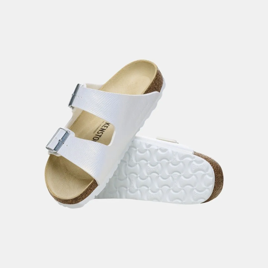 Birkenstock Arizona Birko Flor Women's Shiny Lizard White