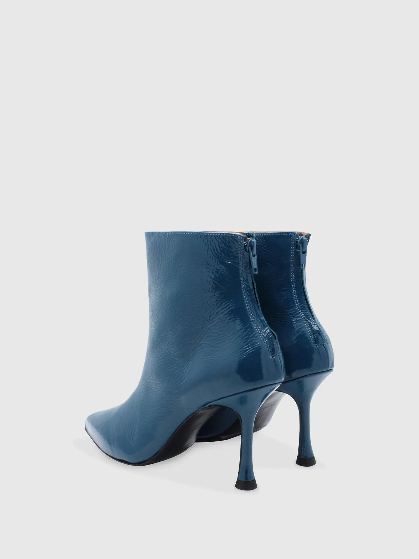 Blue Pointed Toe Boots