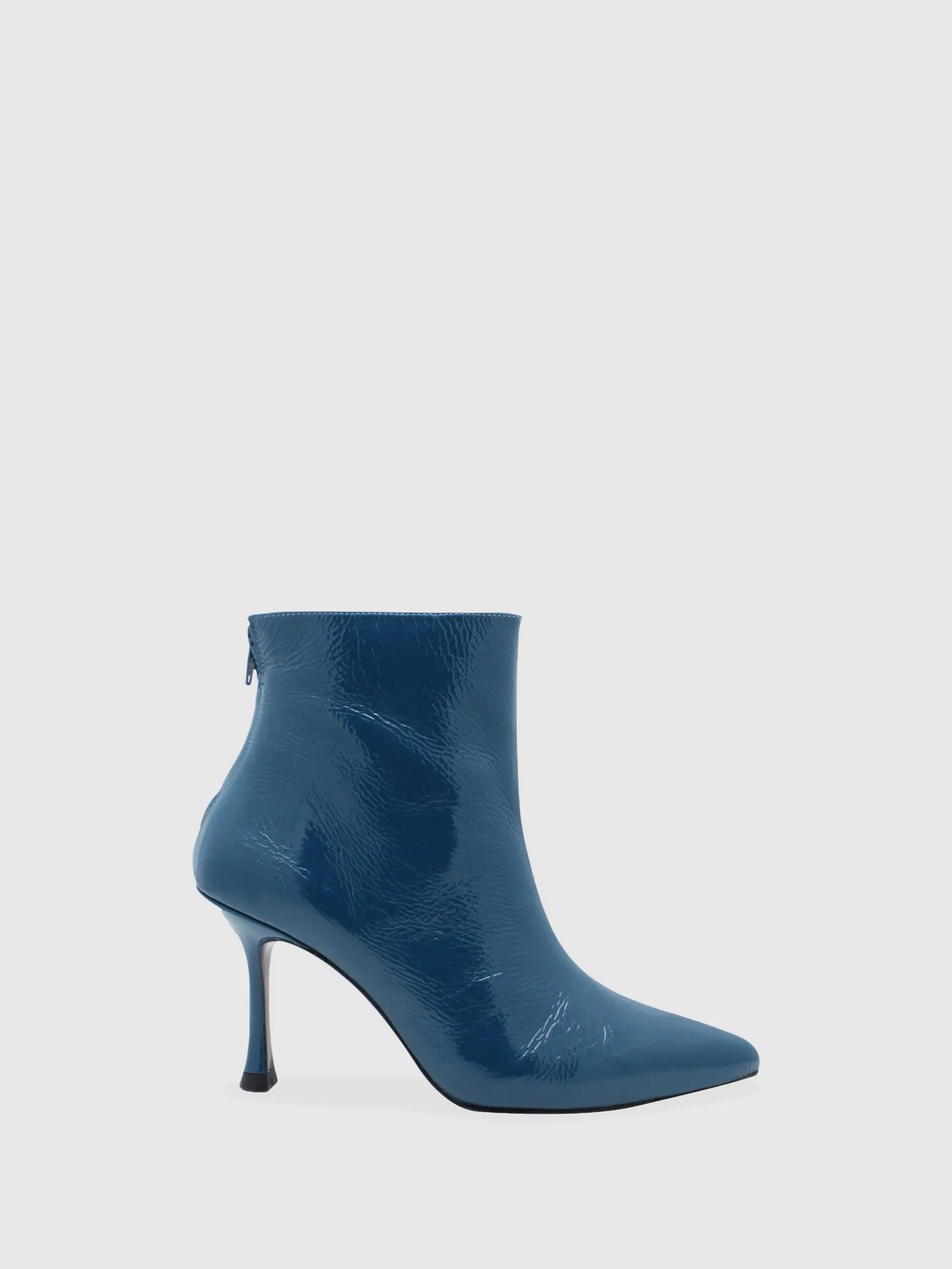 Blue Pointed Toe Boots