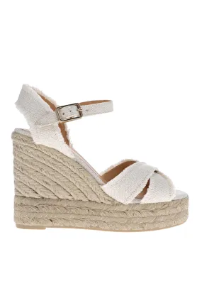 Bromelia Blanco Oro Espadrille Wedge