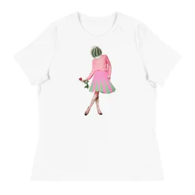 Cactus Head Lady Collage Women's Relaxed T-Shirt