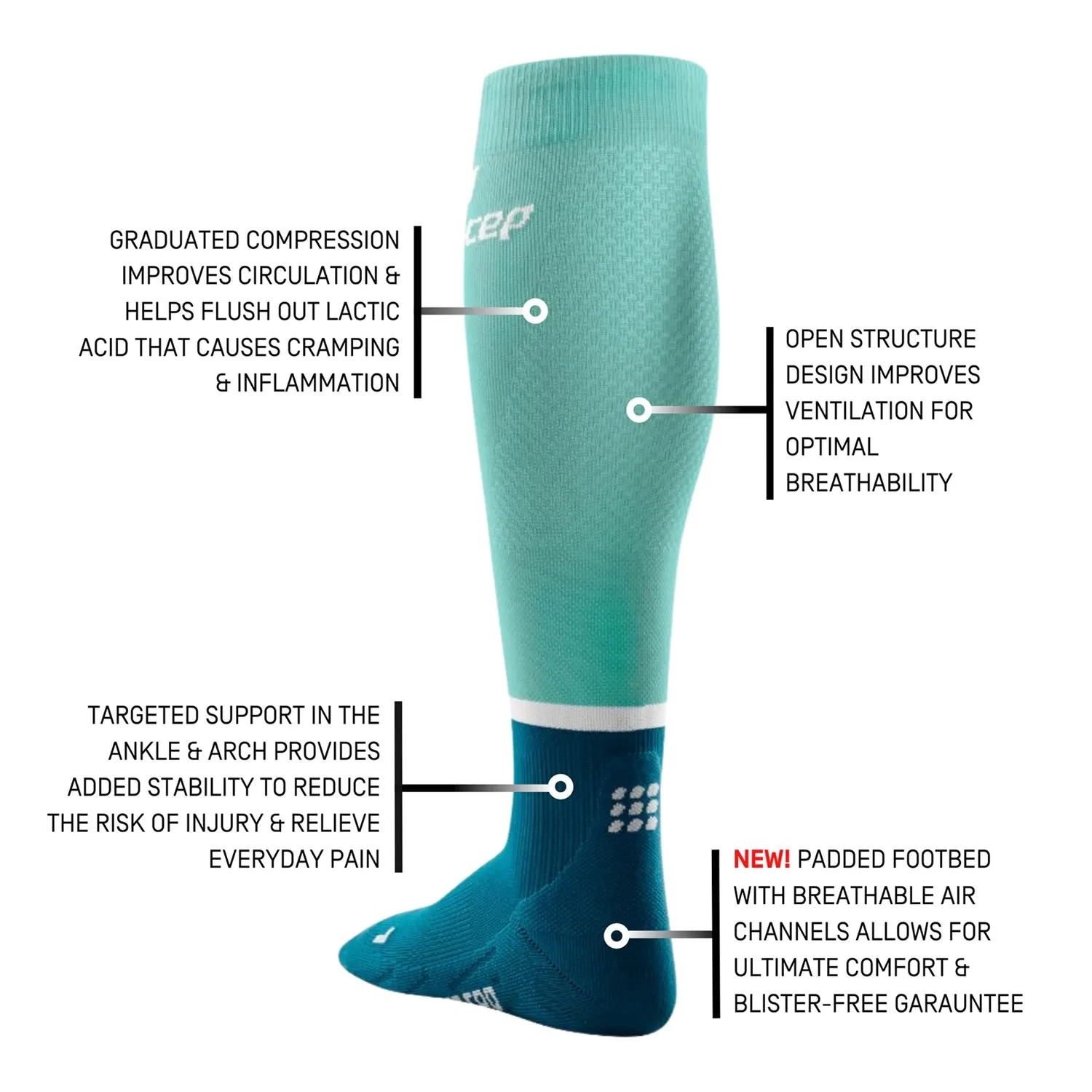 CEP Women's The Run Tall Compression Socks 4.0