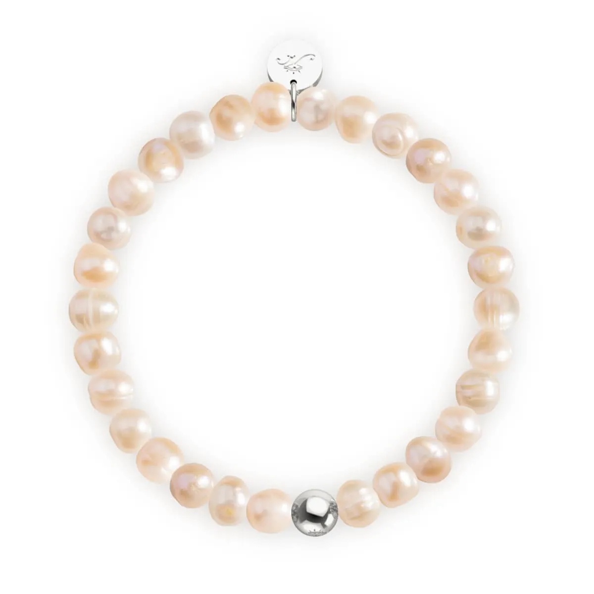 Champagne | .925 Sterling Silver | Freshwater Pearl Bracelet