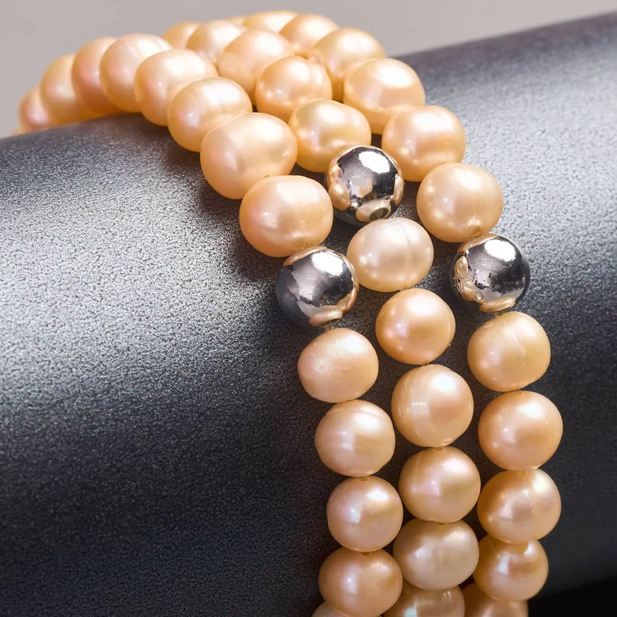 Champagne | .925 Sterling Silver | Freshwater Pearl Bracelet