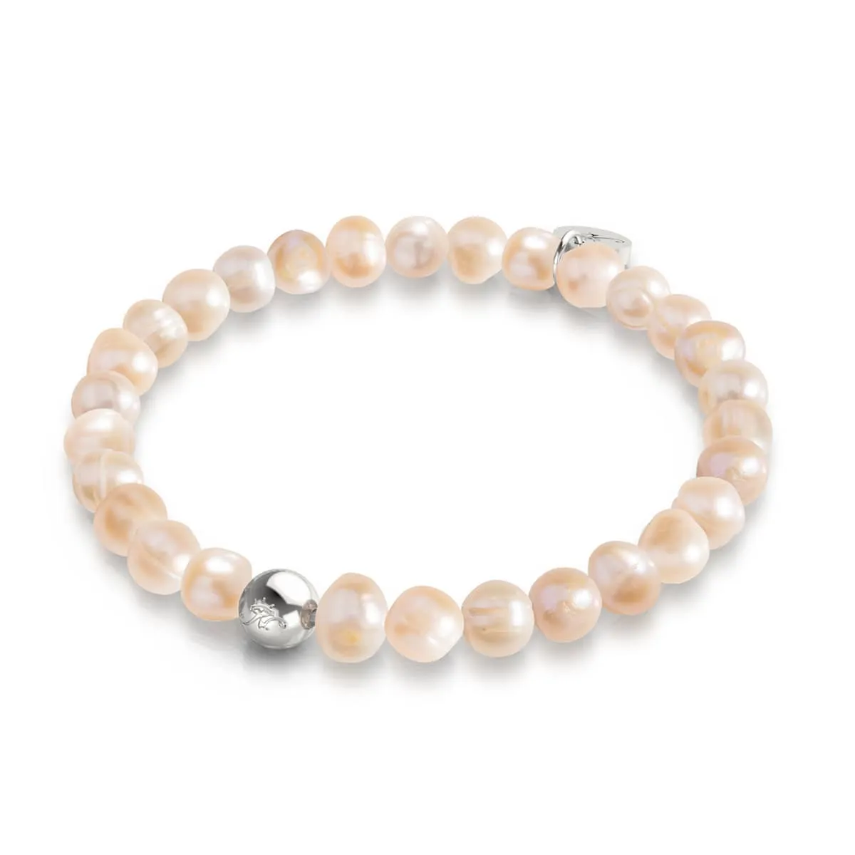 Champagne | .925 Sterling Silver | Freshwater Pearl Bracelet