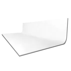 Curved Large Commercial Cyclorama Infinity Cove Backdrop and Frame Bundle Kit V2 - White (Made To Order)