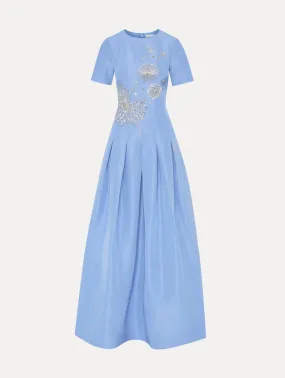 Dandelion Crystal Embroidered Faille Gown