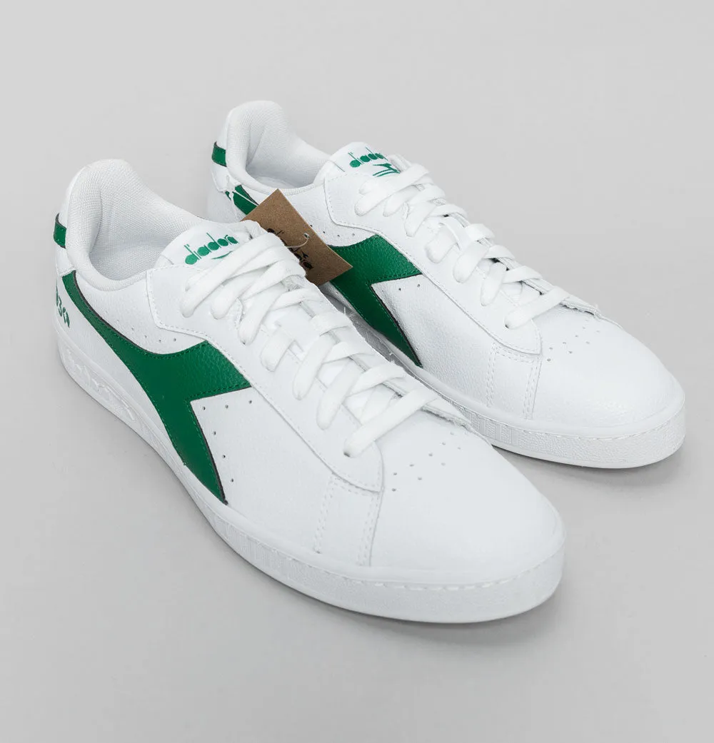 Diadora Game L Low 2030 Leather Trainers White/Amazon