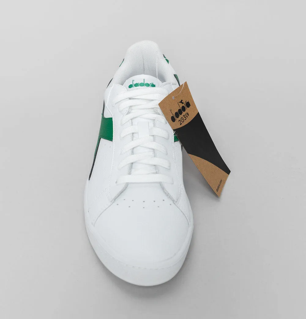 Diadora Game L Low 2030 Leather Trainers White/Amazon