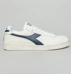 Diadora Game L Low Waxed Trainers White/Blue