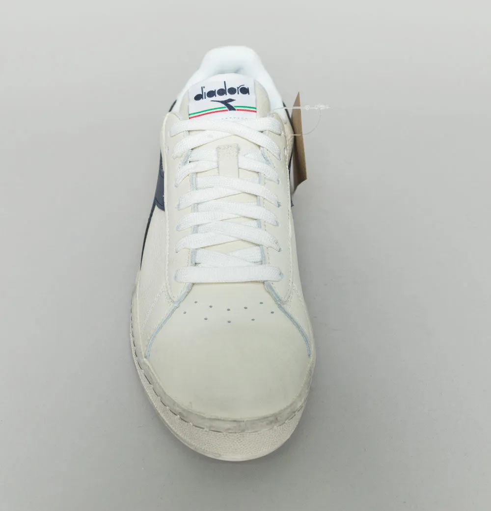 Diadora Game L Low Waxed Trainers White/Blue