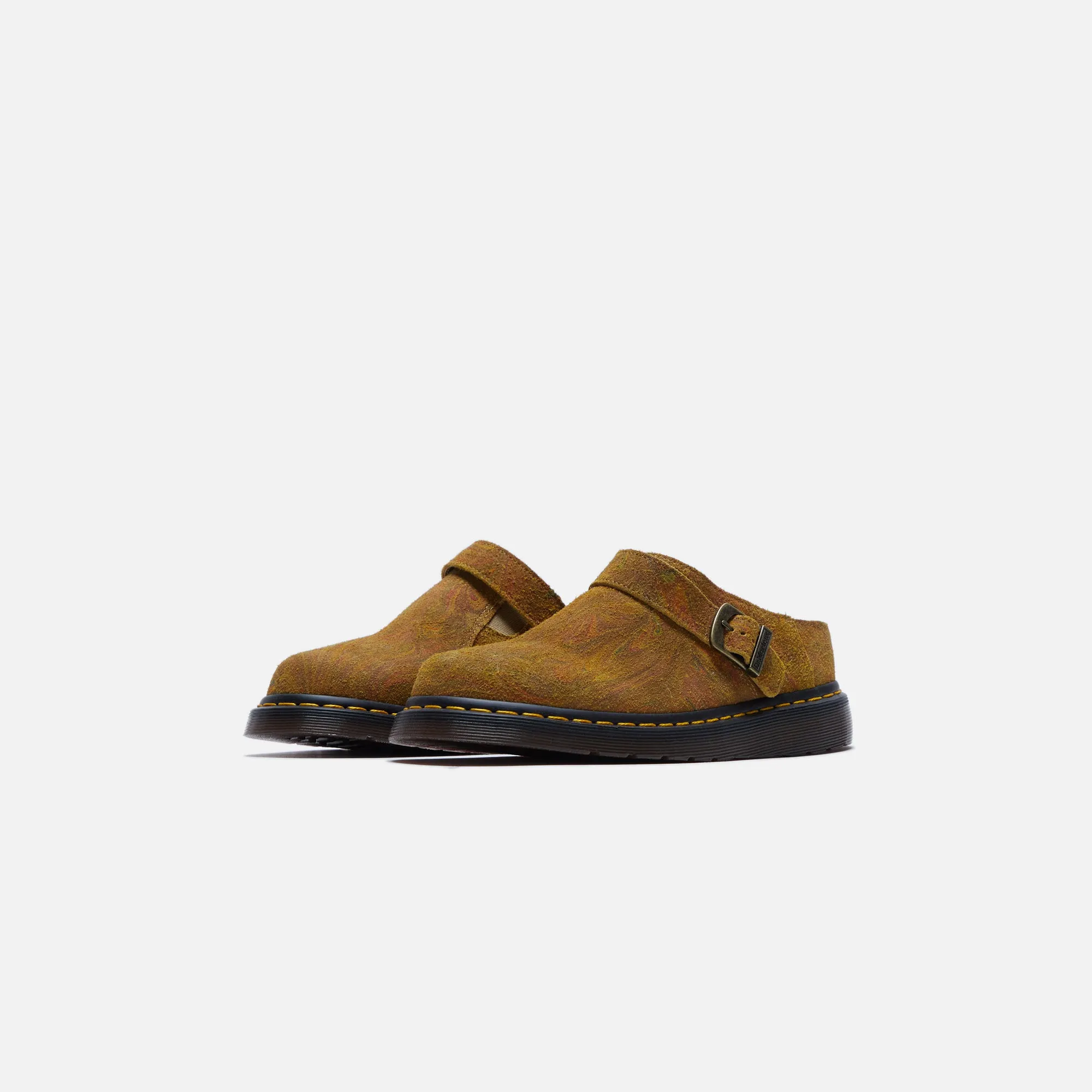 Dr. Martens Isham - Brown / Mustard Marble Hairy Suede