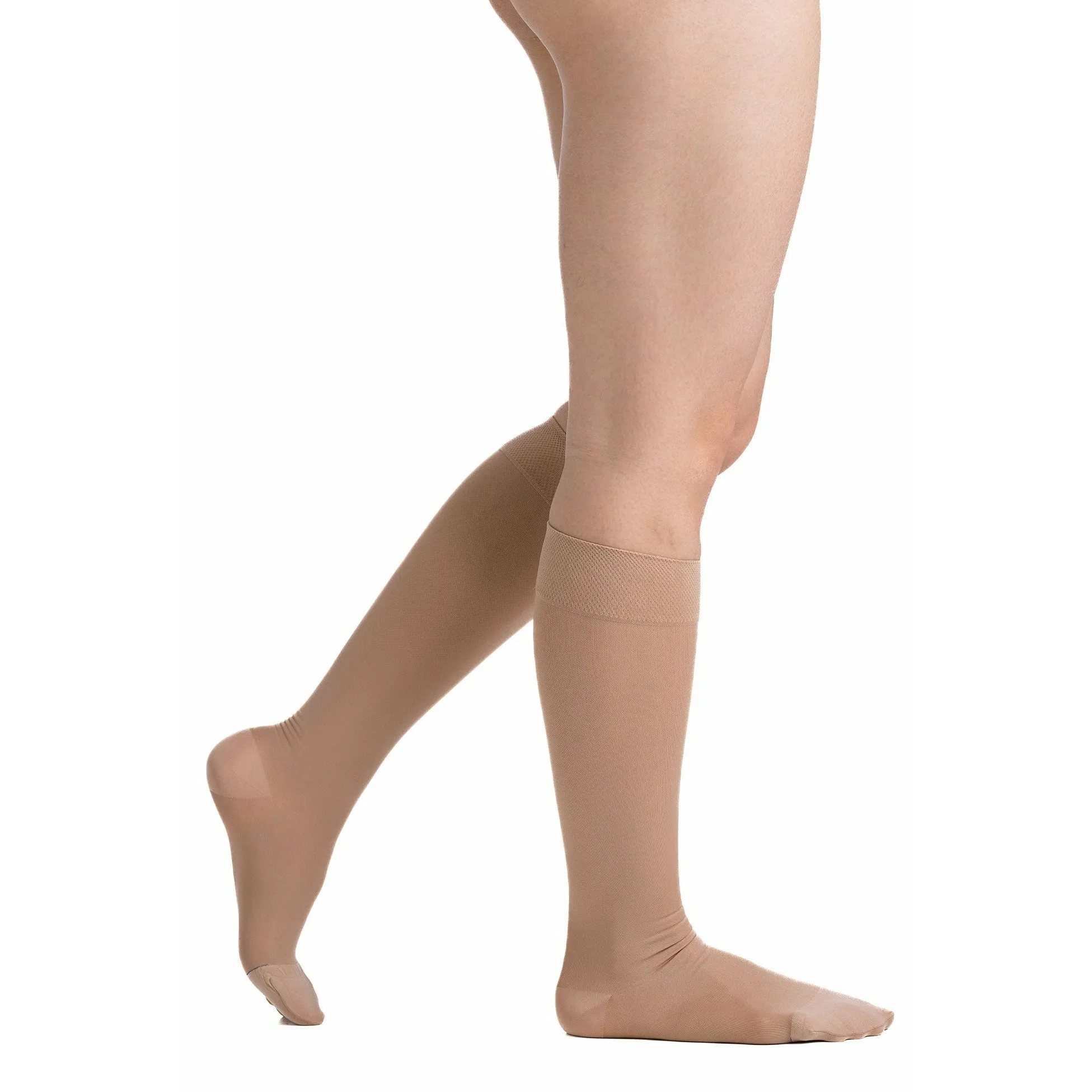 EvoNation Women's Microfiber Opaque 20-30 mmHg Knee High