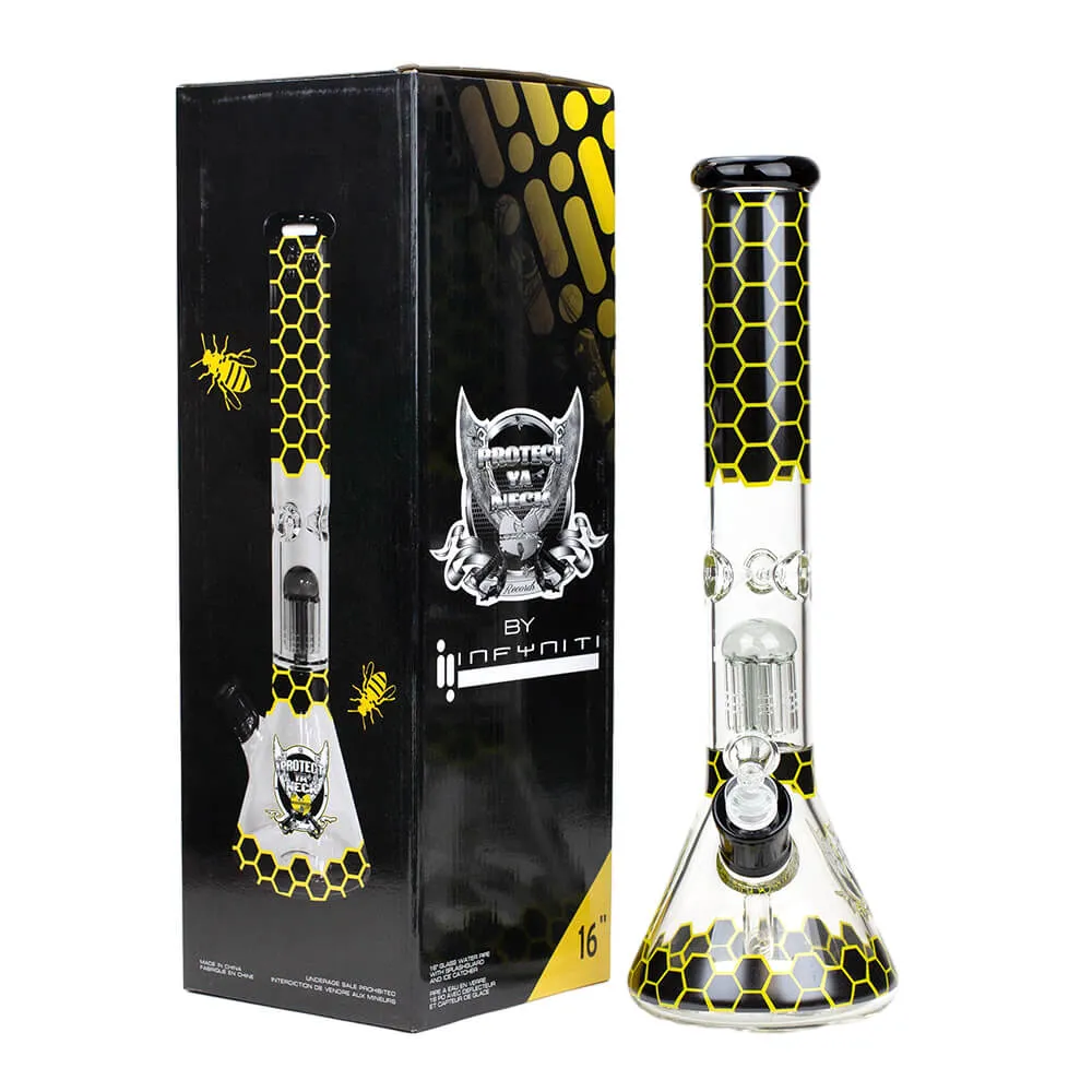 Honeycomb Graphics Tree Arm Percolator Bong