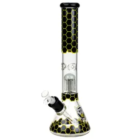 Honeycomb Graphics Tree Arm Percolator Bong