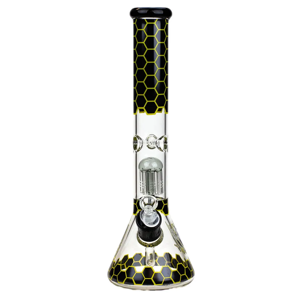 Honeycomb Graphics Tree Arm Percolator Bong