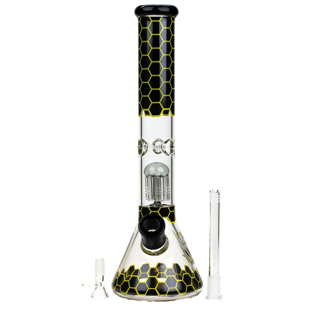 Honeycomb Graphics Tree Arm Percolator Bong