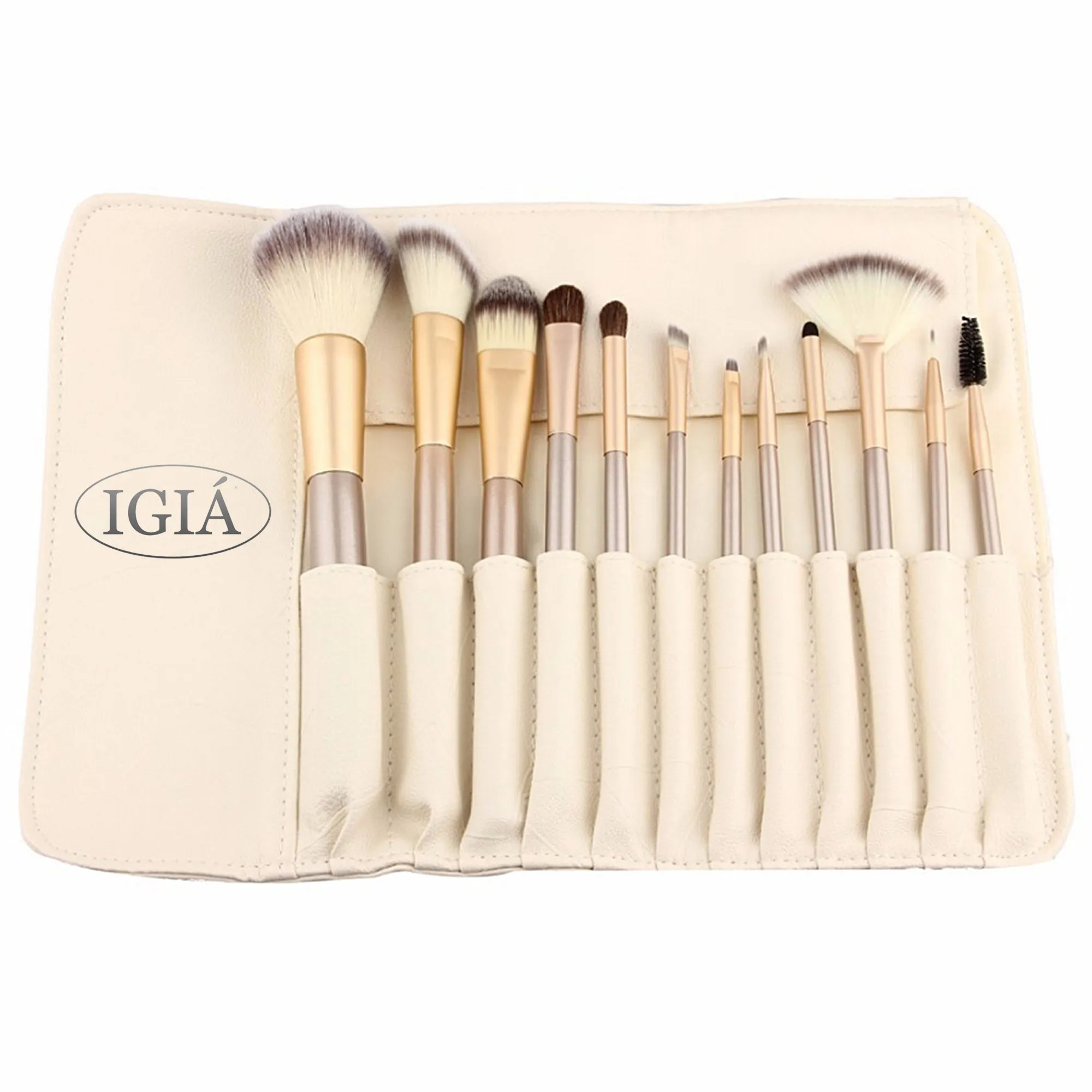 IGIA 12 PCs Makeup Brush Set -Professional  Multi-function Cosmetic Brushes with Bag