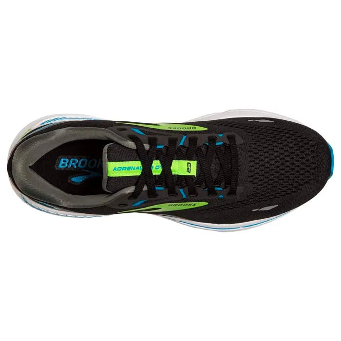 Mens Brooks Running Adrenaline GTS 23 in Black/Hawaiian Ocean/Green