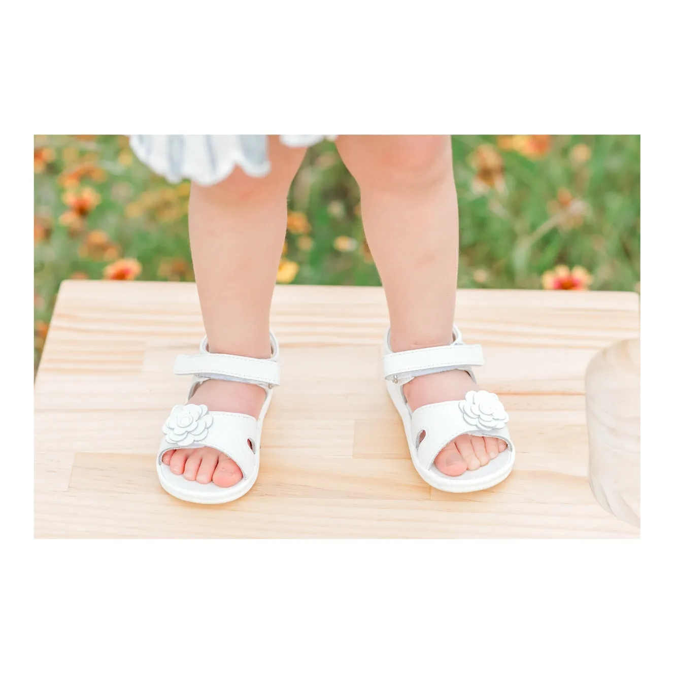 Mila Flower Cutout Sandal (Baby)