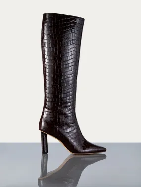 Odette Boot -- Espresso Croc