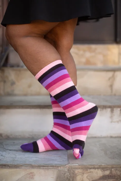 Pink Rainbow Toe Socks