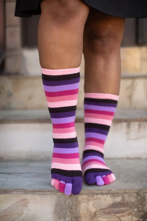 Pink Rainbow Toe Socks