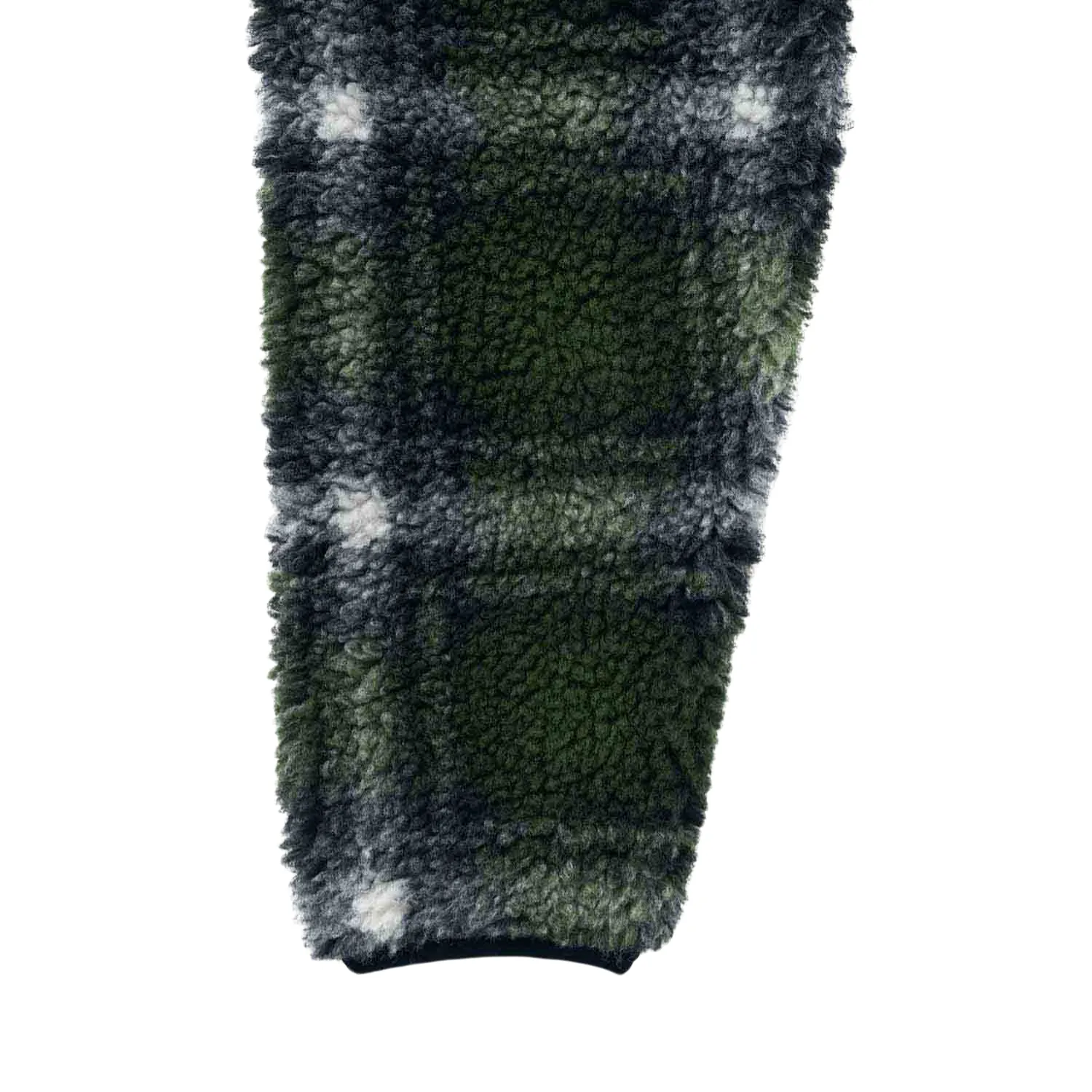 Shadow Plaid Sherpa Jacket - Olive Shadow Plaid