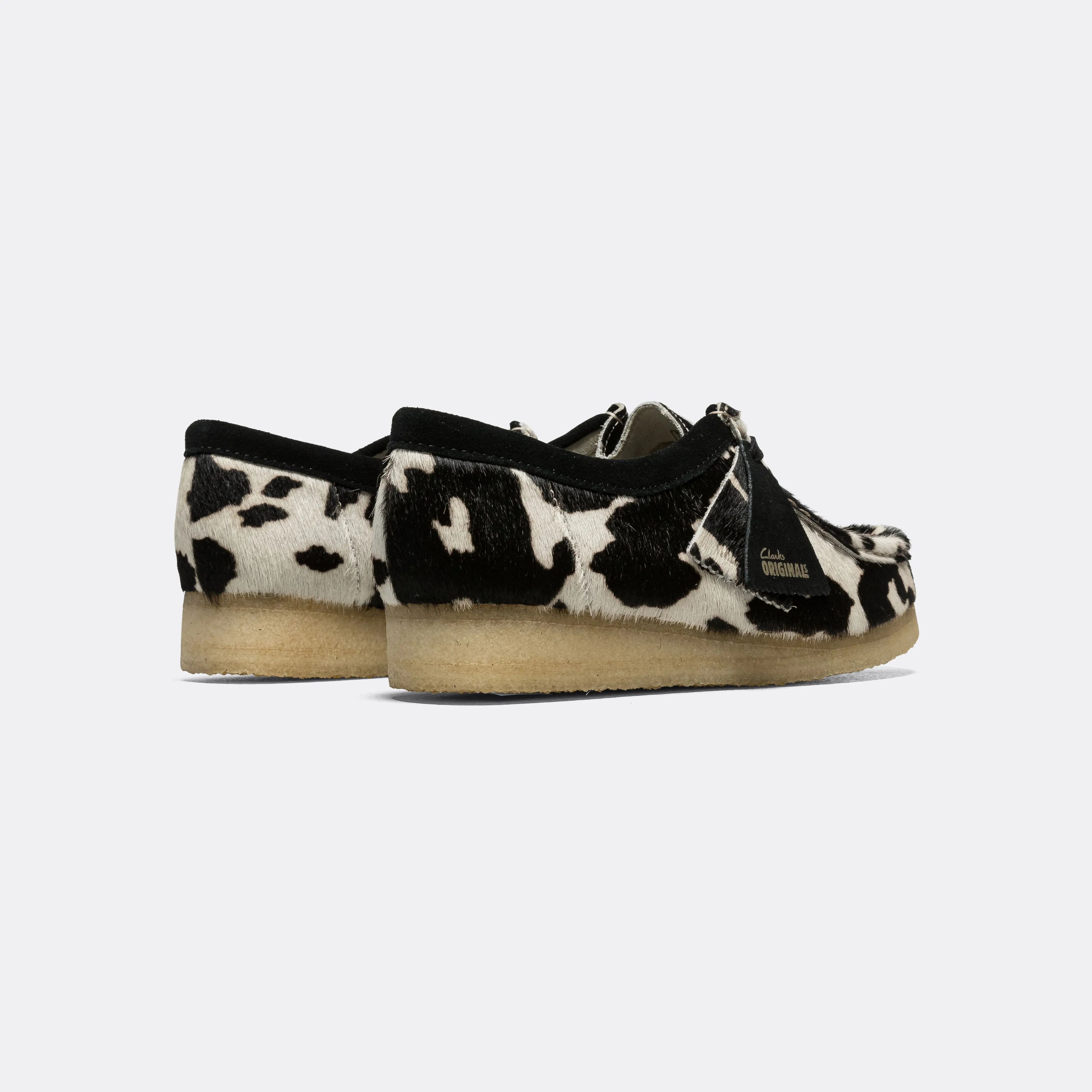 Womens Wallabee - Black Cow Print