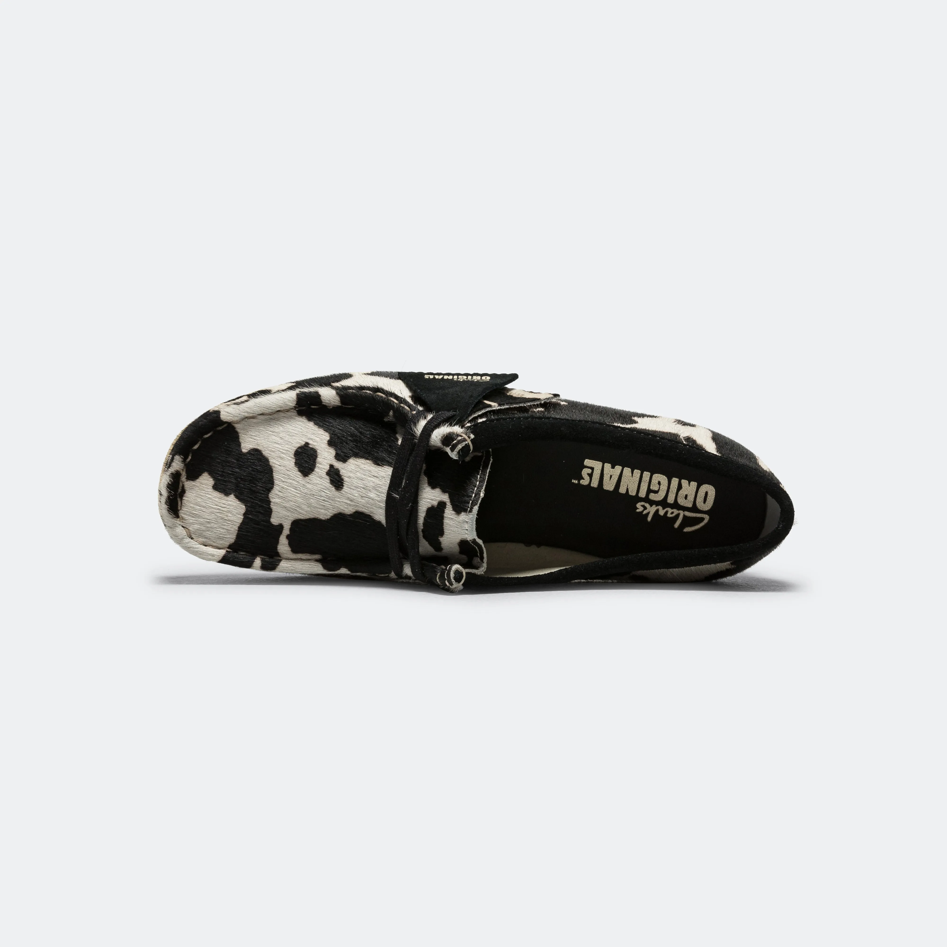 Womens Wallabee - Black Cow Print